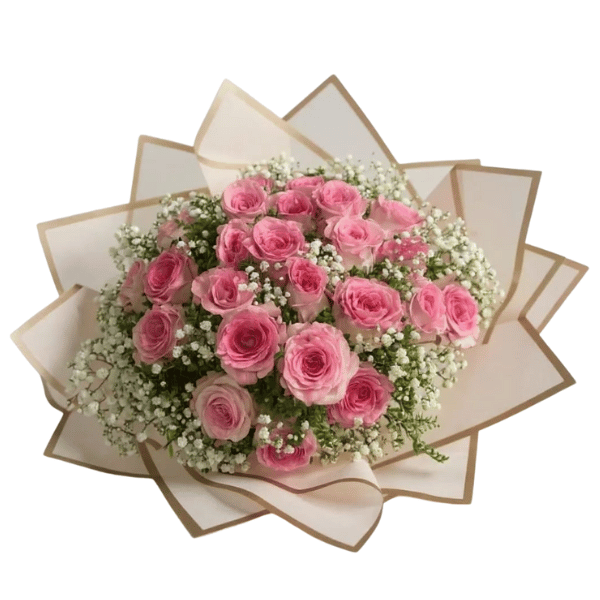 Ramo de 35 rosas naturales con un toque de Princesa