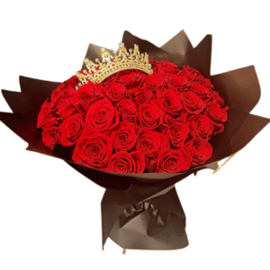 Ramo de 35 rosas Naturales con corona