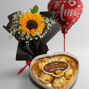 Promoción 1 Girasol + Chocolate Valente + Globo