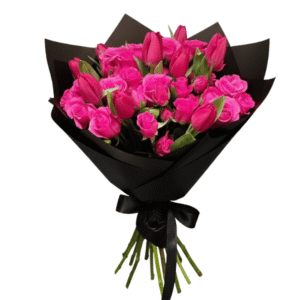 Ramo de Mini rosas con tulipanes