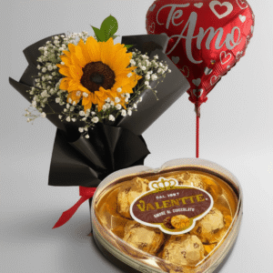 Promoción 1 Girasol + Chocolate Valente + Globo