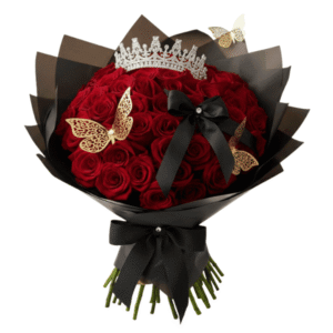 Ramo de 30 rosas Naturales con Corona