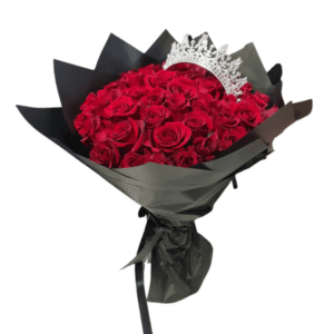 Ramo de 35 rosas Naturales con corona