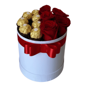 Box de Bombones y 5 Rosas