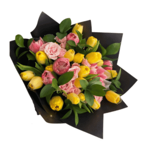 30 Tulipanes con mini Rosas