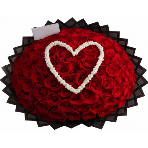 Ramo de Rosas Grande con Corazón