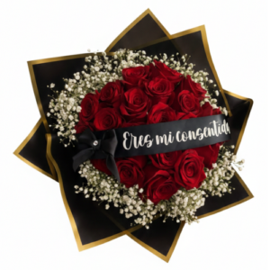 Hermoso Ramo de Rosas con Cinta