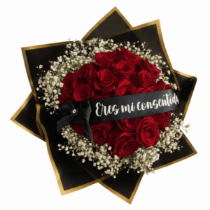 Hermoso Ramo de Rosas con Cinta