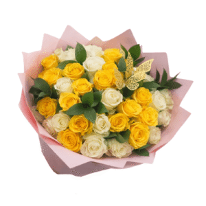 30 Rosas Blancas y Amarillas