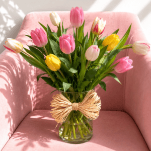 Florero de 12 Tulipanes