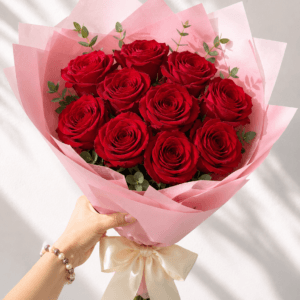 Ramo de 10 rosas rojas