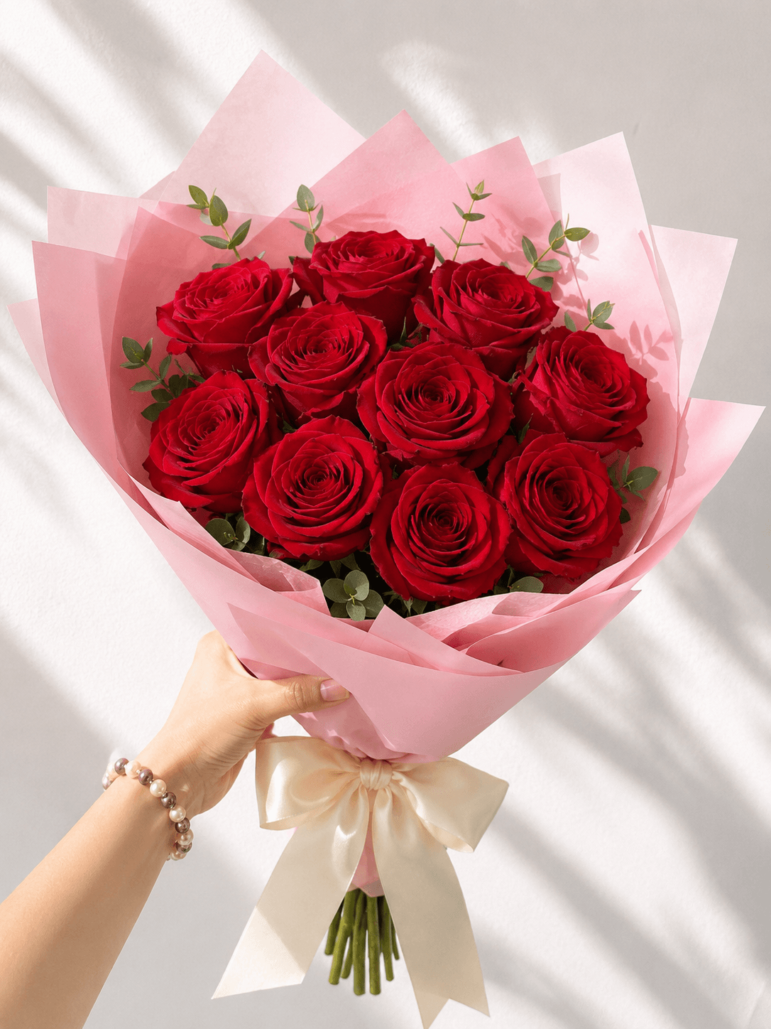 Ramo de 10 rosas rojas