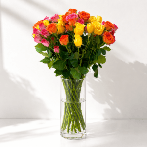 Florero de mini Rosas