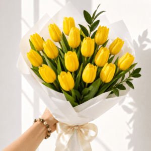 Ramo de 15 tulipanes Amarillos