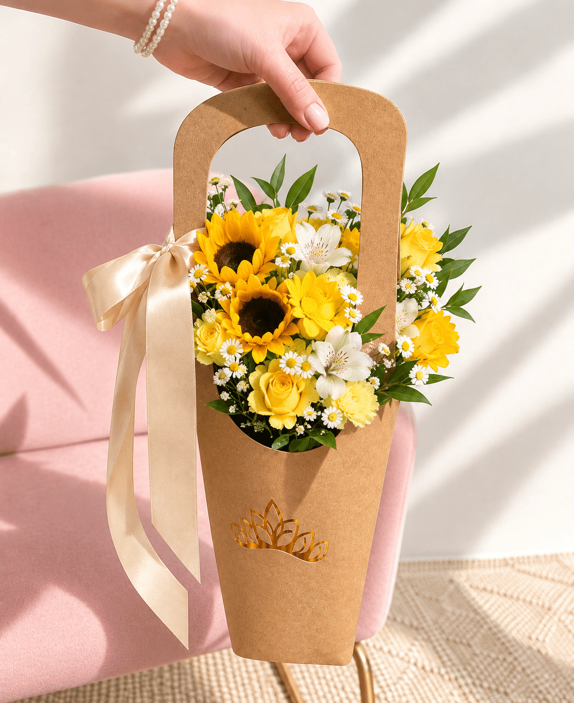 Arreglos florales con flores Amarillas